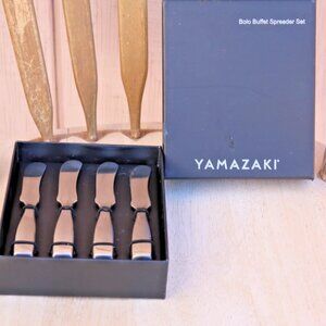 Yamazaki Cheese Spreading Knife Set 4 Pieces Stainless Steel, Butter Knife Small